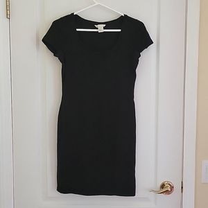 Black Basics Tee Shirt Bodycon Dress